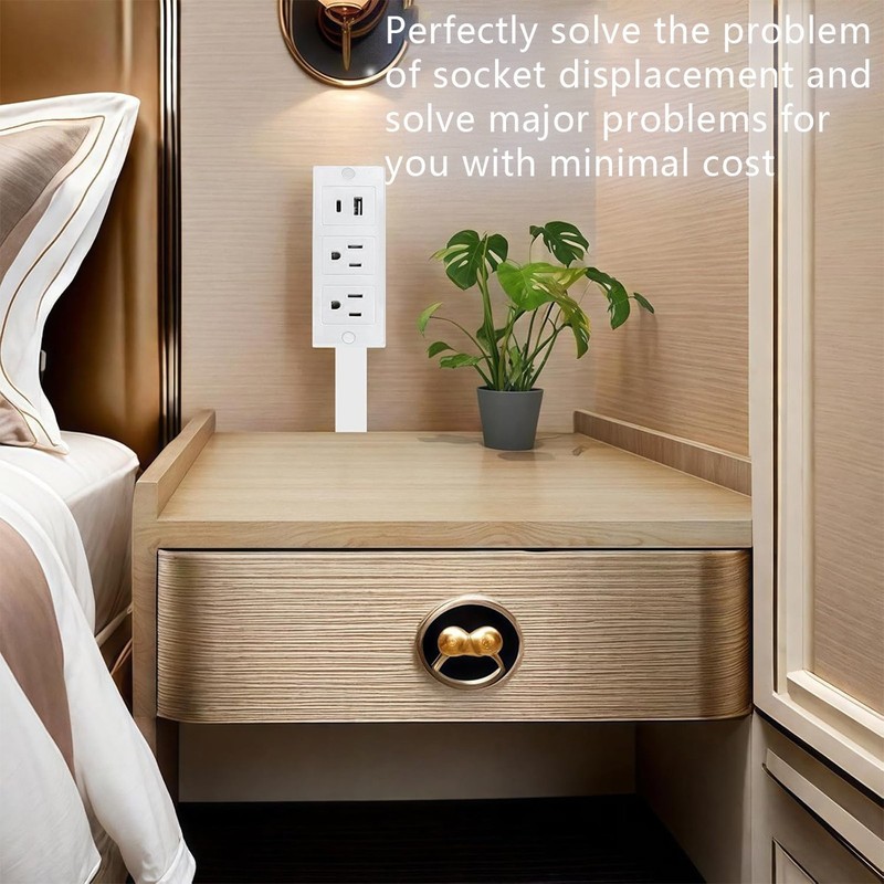Electrical Outlet Extender Features USB-A, USB-C, and 2 AC Electrical Outlet Ext gallery