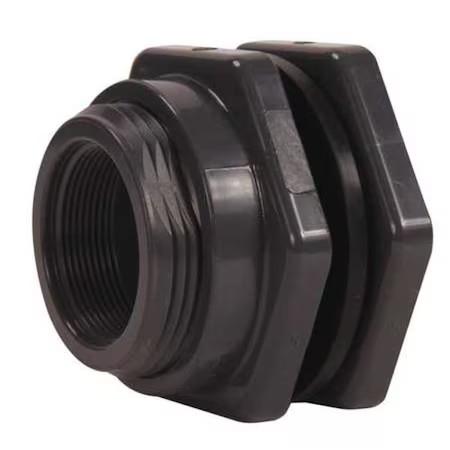 Hayward Flow Control-Bulkhead Fitting, 1", PVC/FPM, FPT x FPT|17213