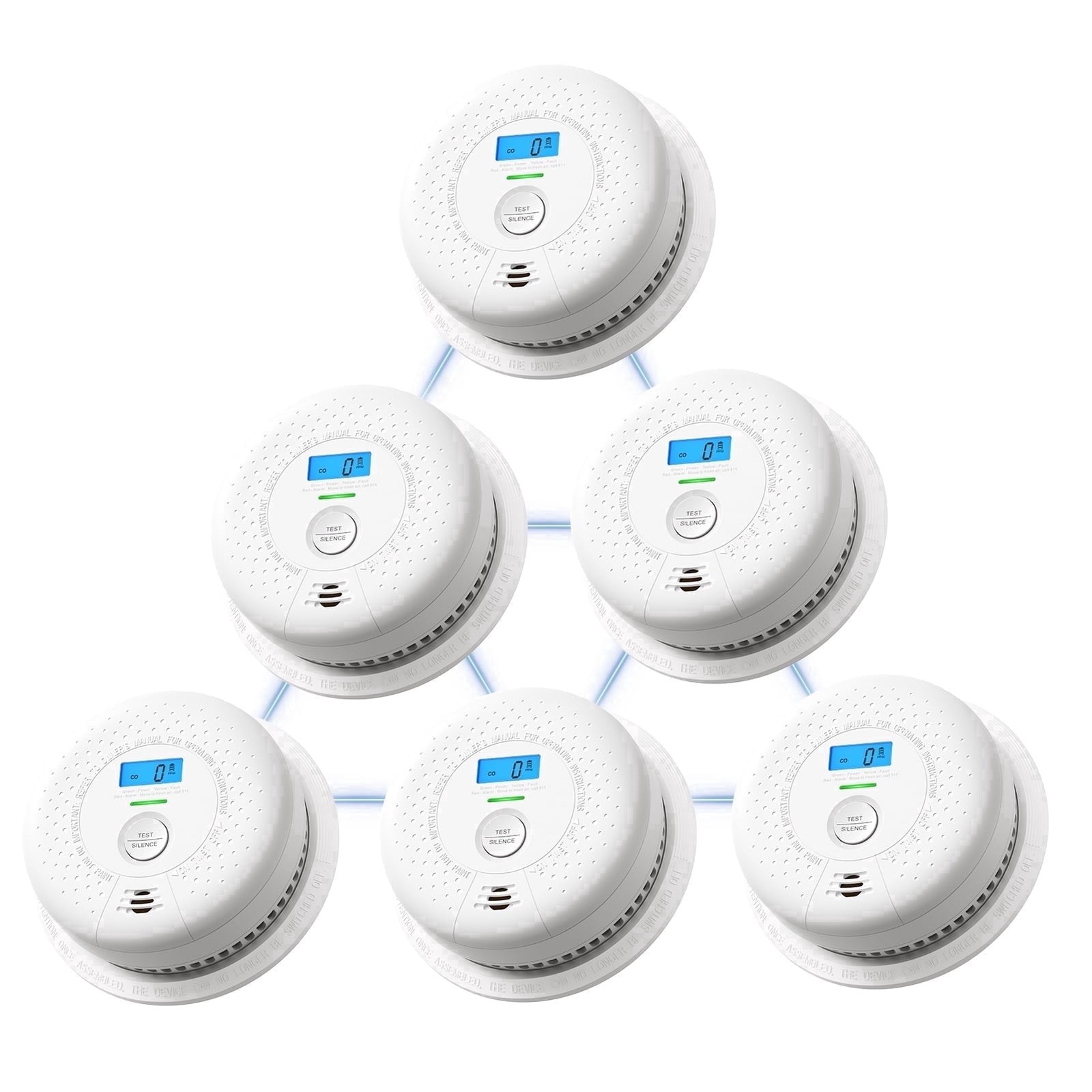 X-Sense SC01-W Wireless Interlinked Combo Smoke & Carbon Monoxide Alarm 6-Pack gallery