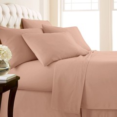 Heritage Home 800-Thread Count Cotton-Blend 4-Pc. Sheet Set – Queen – Blush