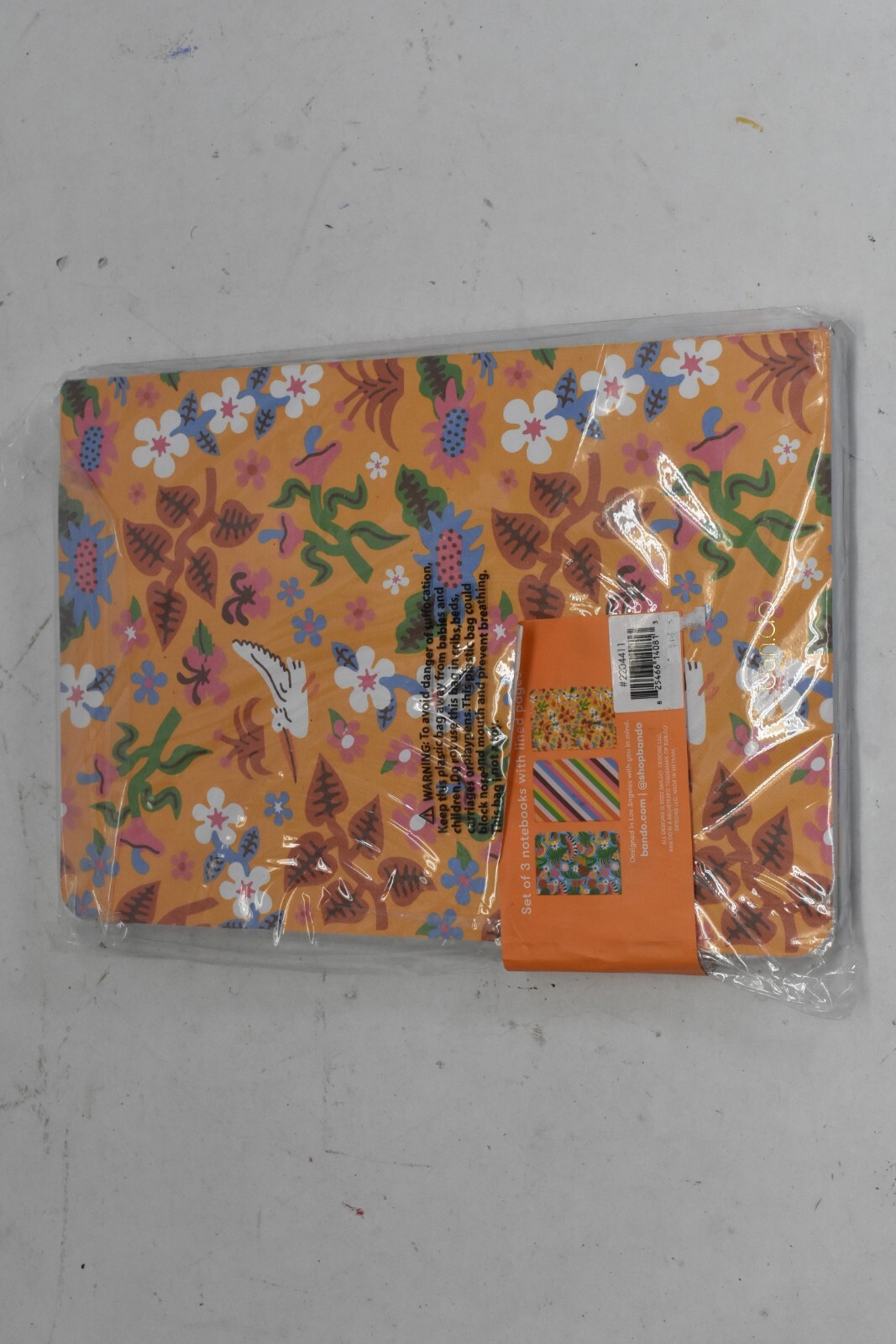 Ban.do Rough Draft Notebook Set Lined Pages Fruity & Floral Print 3 Piece Set gallery