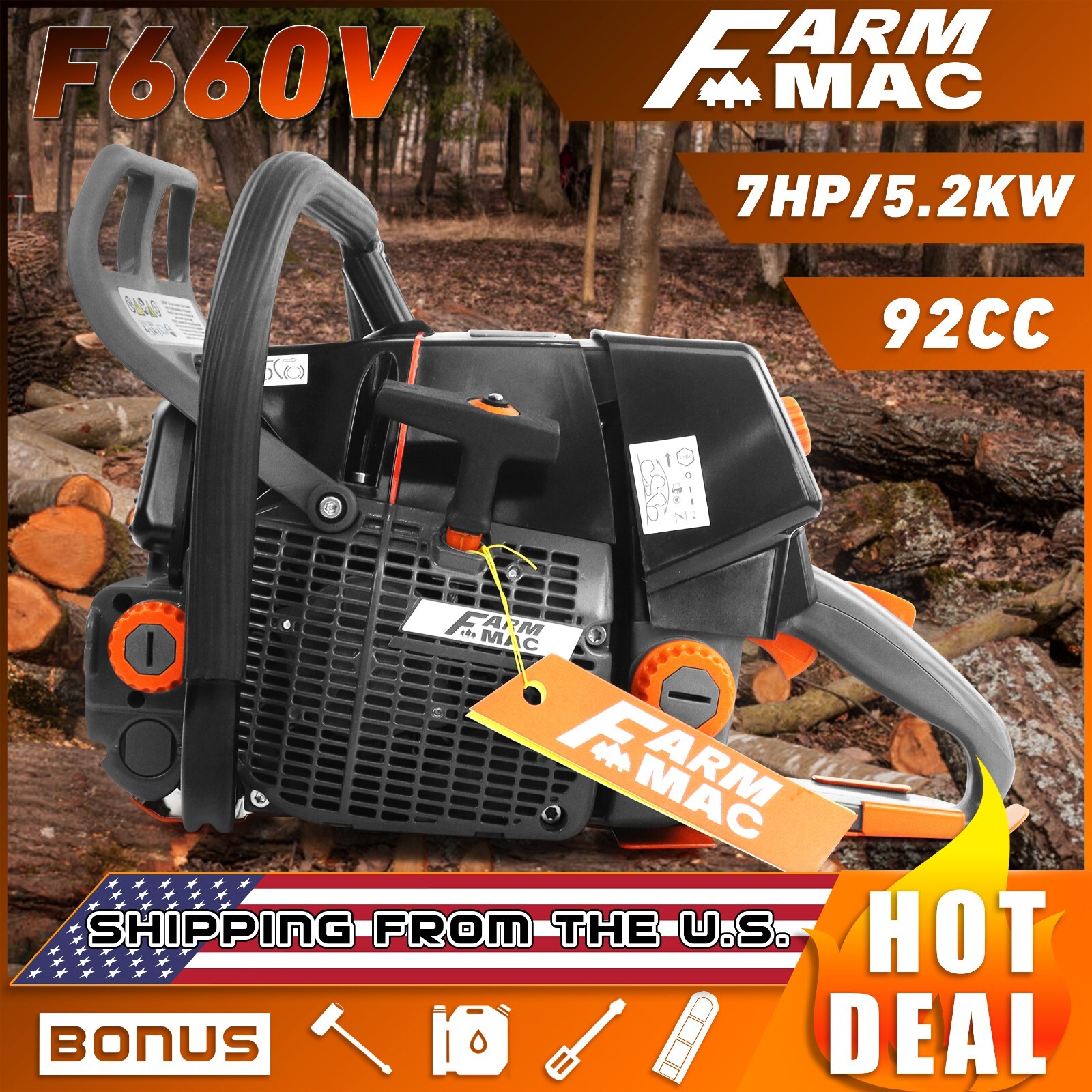 92cc Pro Gas Chainsaw Power Head Compatible with MS 660 For Milling Wood No Bar gallery