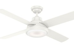 NEW Casablanca Levitt 54″ Modern Ceiling Fan – Fresh White, LED, Control, 59431