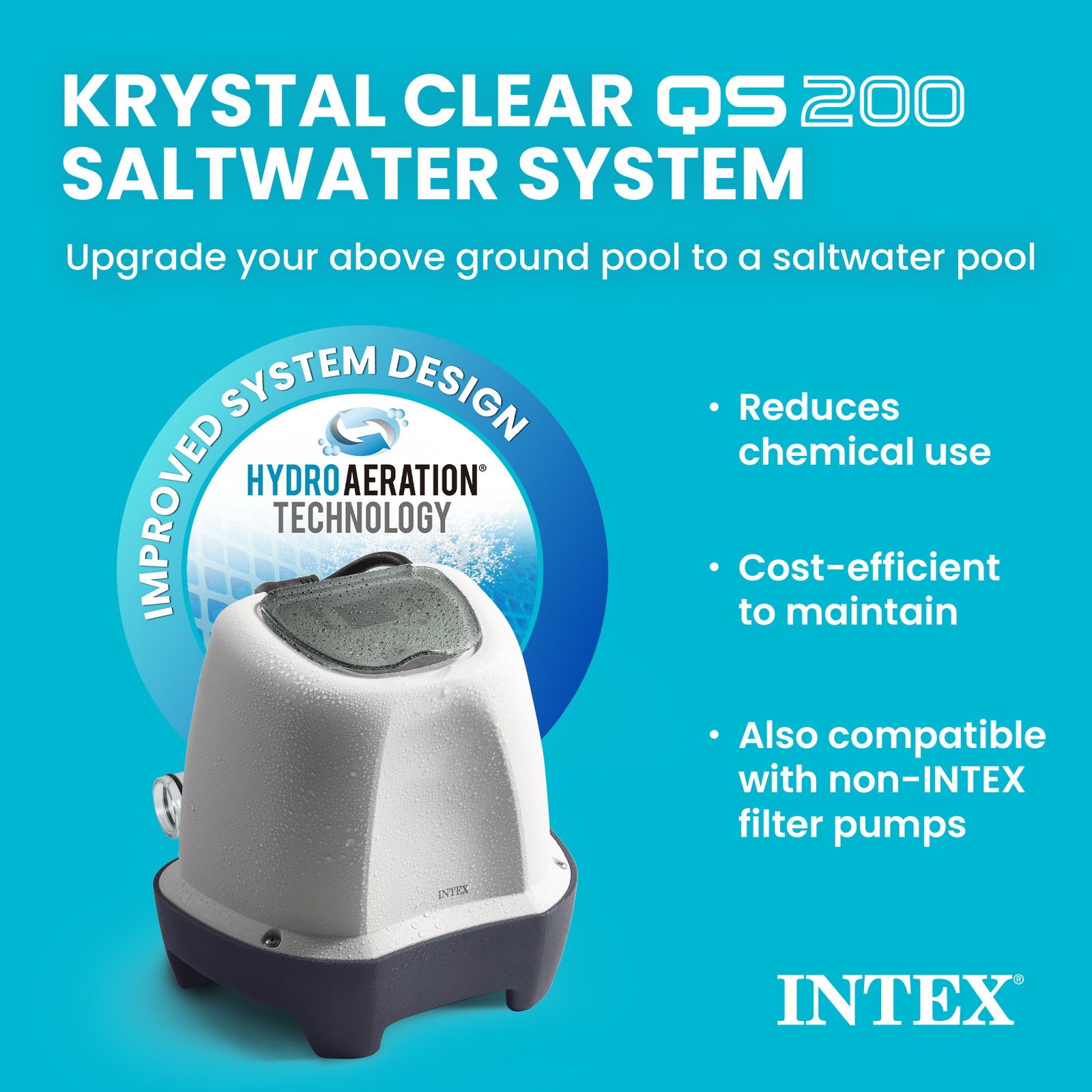 Intex 26661EG Krystal Clear Pool Small and Sleek Saltwater System, 110-120V gallery