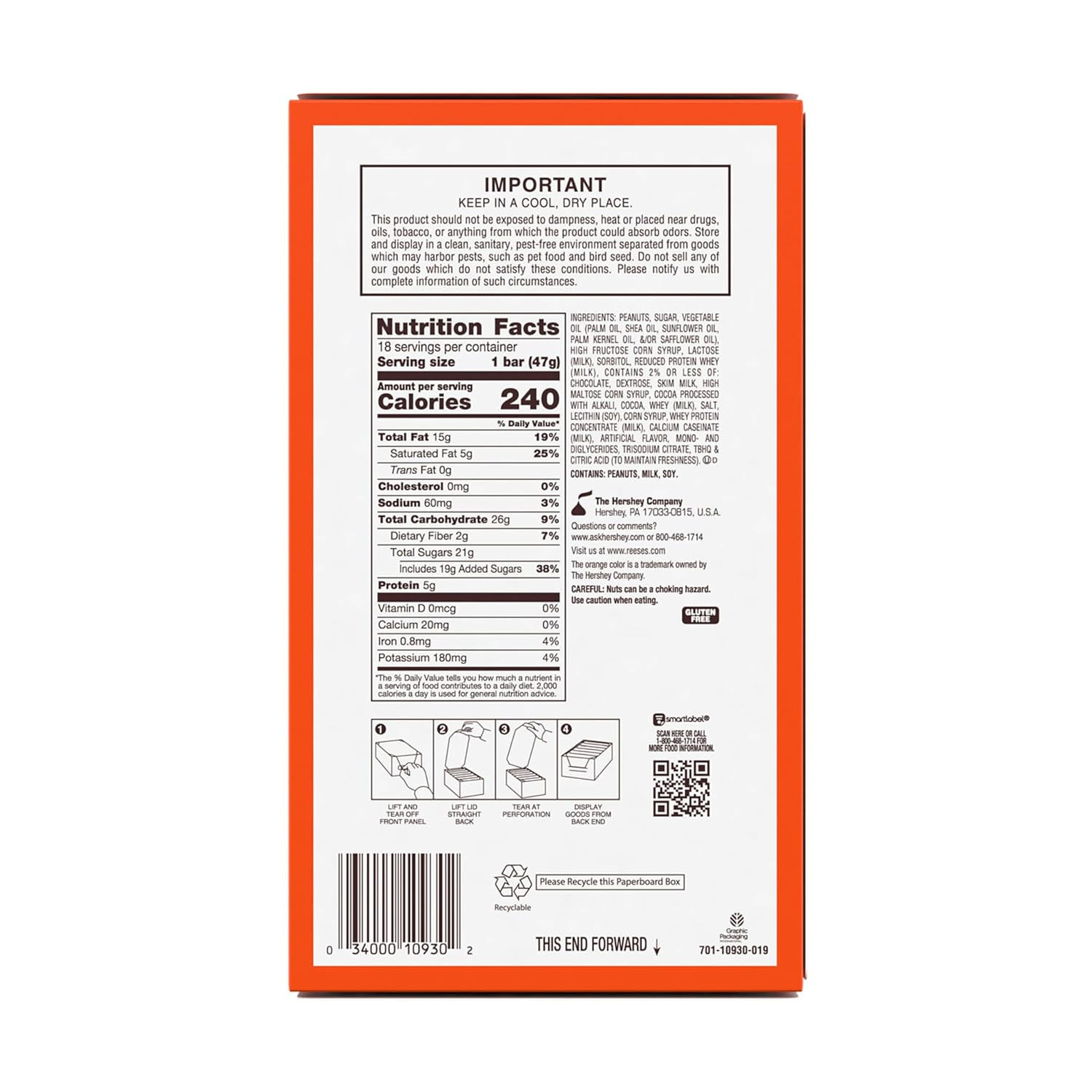 REESE'S NUTRAGEOUS Chocolate, Peanut Butter, Caramel and Peanut Candy Bars, 1.66 gallery