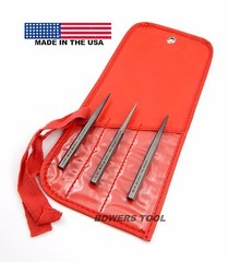 Wilde Tool 3pc Tapered Solid Drift Pin Punch Set 1/16, 3/32, 1/8in MADE IN USA
