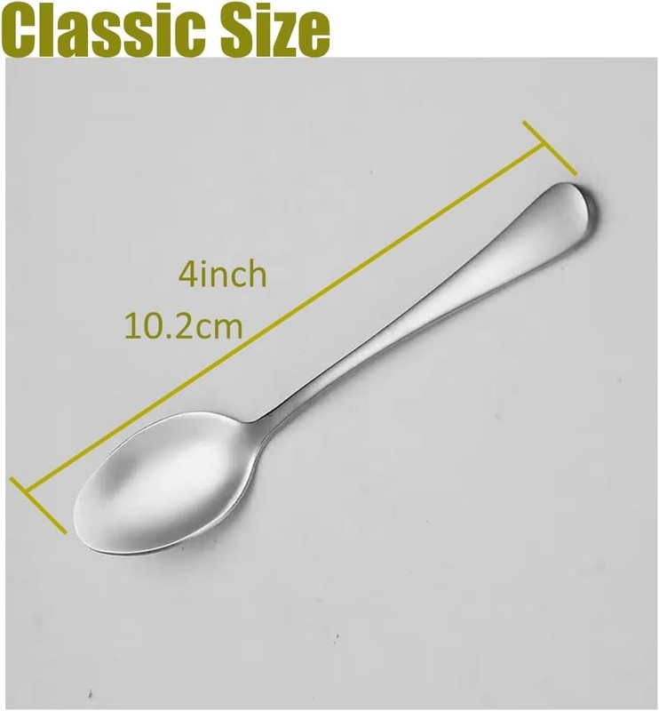 Espresso Spoons Mini Coffee Spoon 4 Inches Stainless Steel Small Spoons gallery