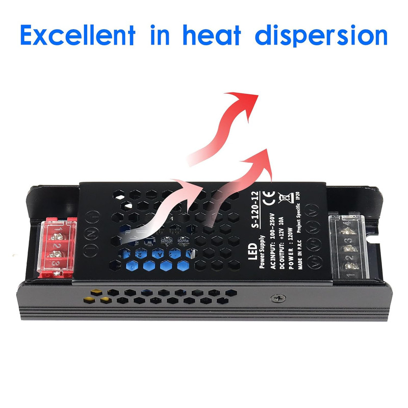 12V 10A 120W Universal Regulated Switching Power Supply, 100-250V AC to 12V DC C gallery