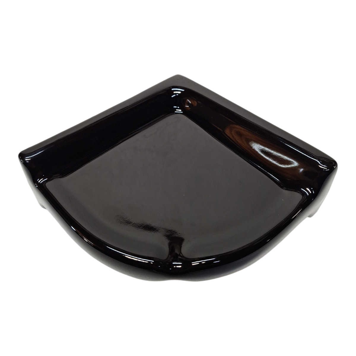 SereneDrains Round Small Ceramic Corner Shelf for Shower Bathroom Wall Tile gallery