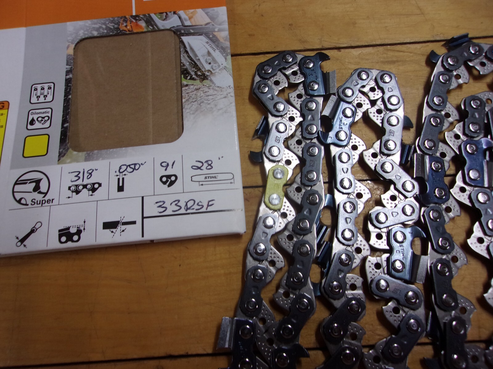 Stihl OEM 28" Full Chisel "Skip Tooth" Chain 3/8" .050" 91 DL 33RSF #GM-5R1 gallery