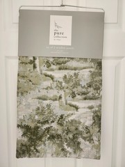 NWT The Pure Collection 2 Window Panels 37″x84″ Green Botanical Cottagecore