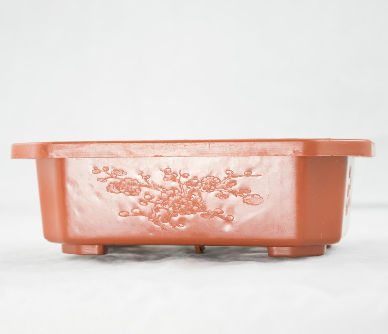 24 Rectangular Plastic Bonsai Training Pot, Succulent Planter - 6.25"x 4.5"x 2" gallery