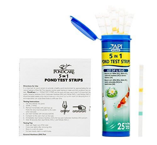 API Pond Care Pond 5 in 1 Pond Test Strips 25 Stripe Count API 164 F gallery