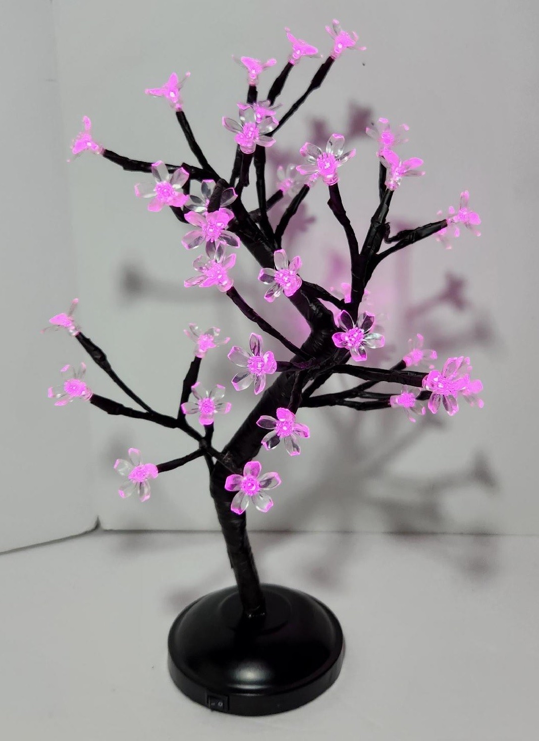 Pink LED Cherry Blossom Bonsai Tree Light Up Lamp Battery Decor 1.5 Ft gallery
