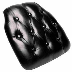 Black 1.75″ Thick Vinyl Tufted Panel Chiavari Chair Cushion by Chivari