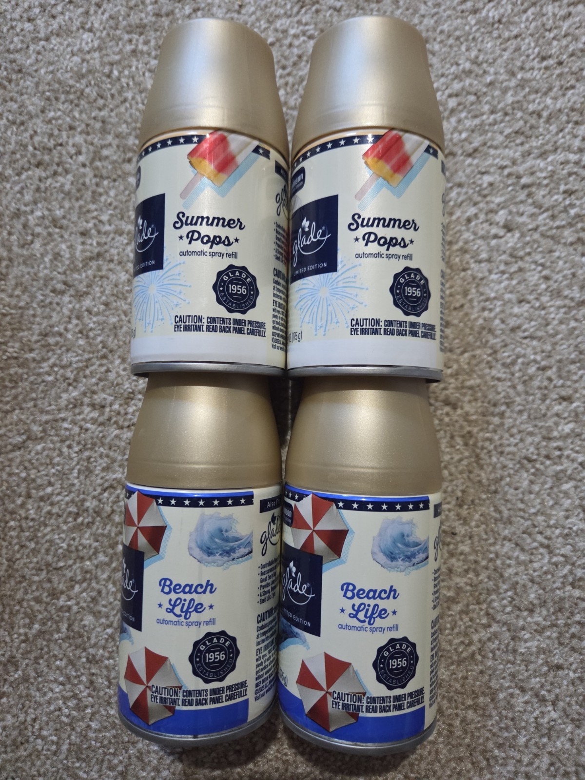(4) Glade Automatic Spray Refills, (2) Beach Life + (2) Summer Pops gallery