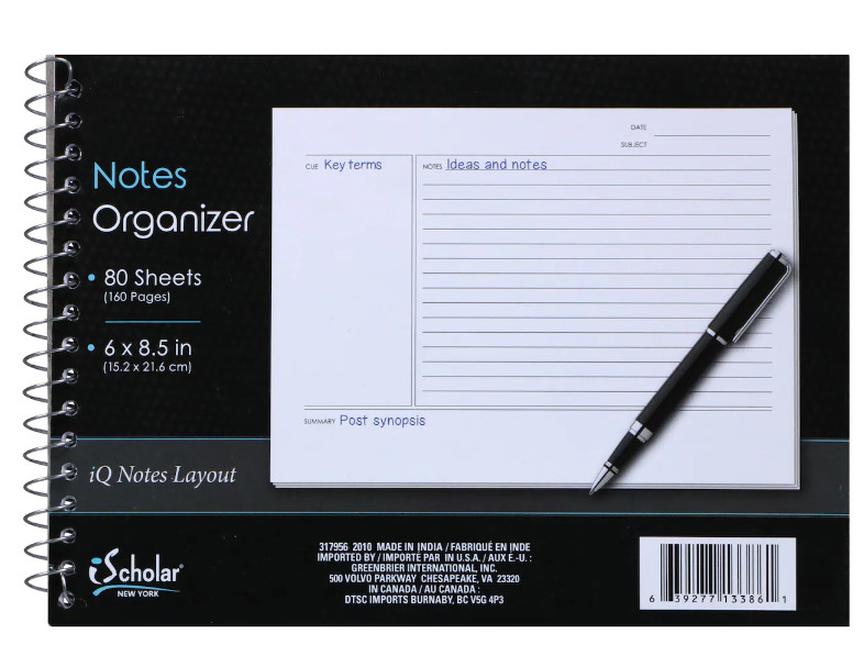 iScholar(R) Spiral-Bound Notes List Organizers 6" x 8.5" 80 Sheets (160) Pages gallery