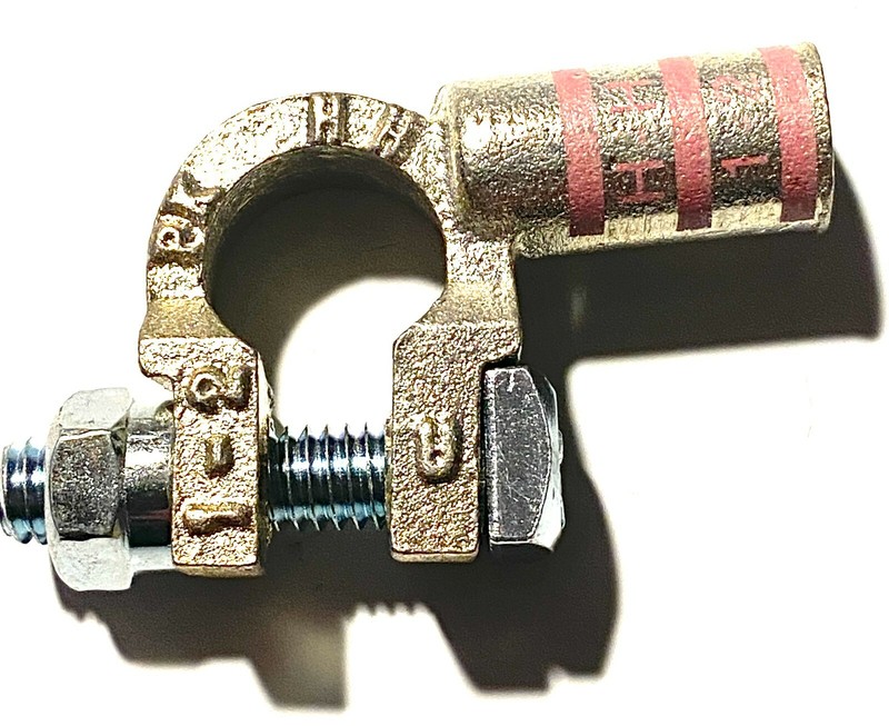 Battery Cable Ends Copper Top Post 90 DEG Terminal Connectors 2 GAUGE THUR 4/0 gallery