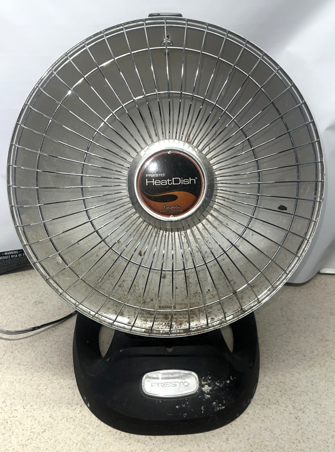 Presto Heat Dish Parabolic Electric Heater 1000W 120V 0792601 Tested Works gallery