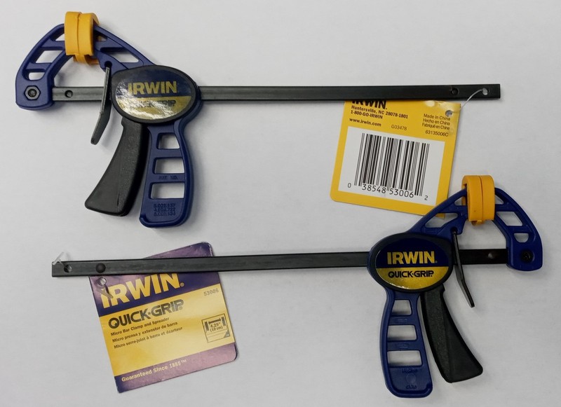 Irwin Tool 53006 Micro Quick-Grip Bar Clamp (4-1/4") And Spreader (8") 2pcs. gallery