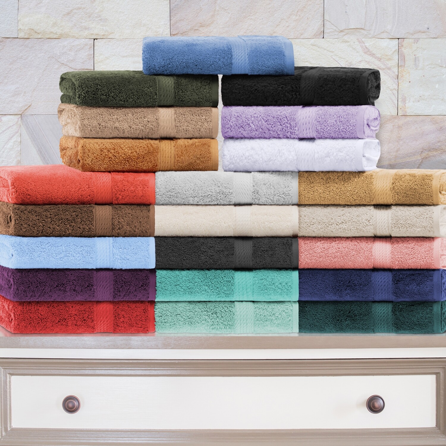 8 Piece Soft Super Absorbent Face Cloth Hand Towels Bathroom Bath Towel Set gallery