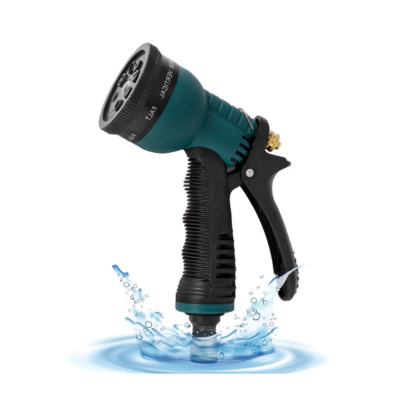 8 Function Spray Nozzle - Water Hose Gun Multi Pattern Garden Adjustable Mist US gallery