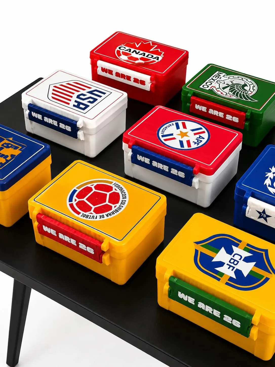 3D Printed World Cup Sticker Storage Box – Soccer Trading Card Organizer- Nation gallery