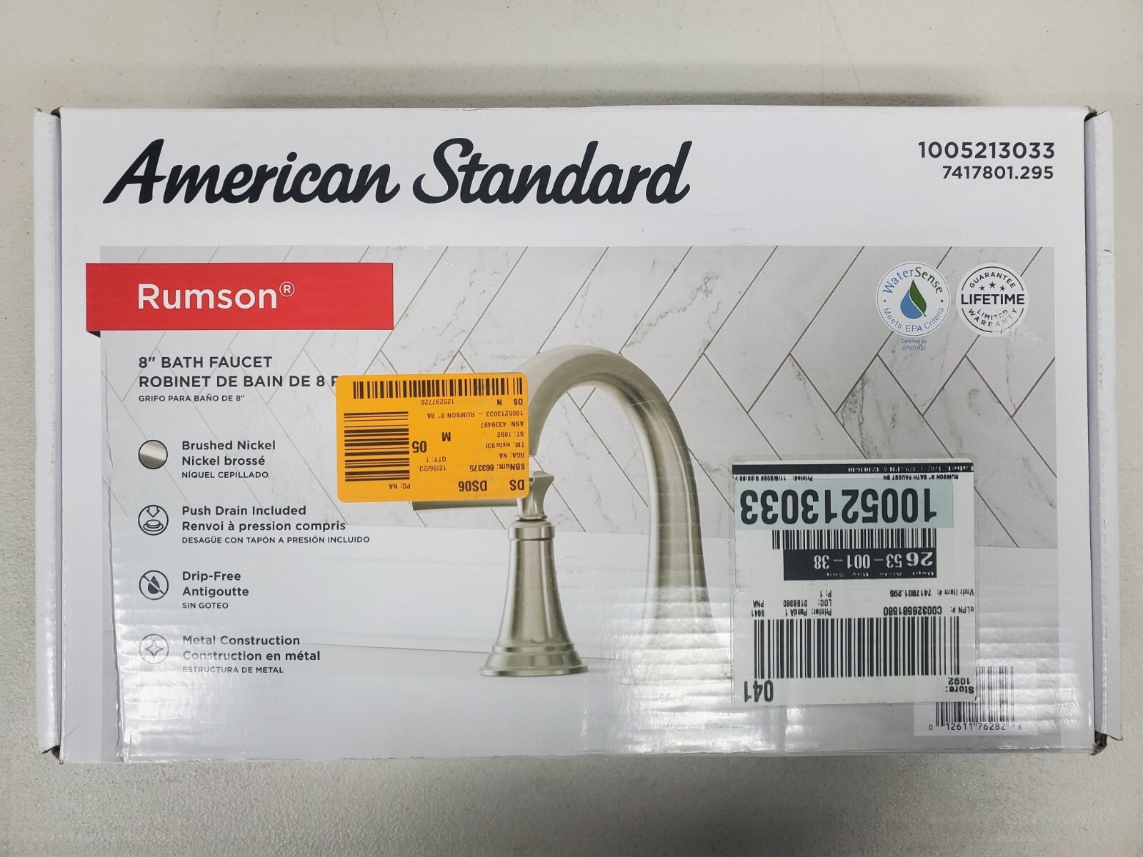 American Standard Rumson 8" 2-Handle Widespread Bathroom Faucet - Brushed Nickel gallery