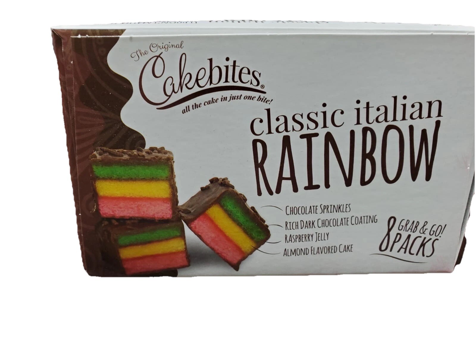 Cake Bites Classic Italian Rainbow -8 Grab N Go Packs ! Kosher Dairy- Free Ship gallery