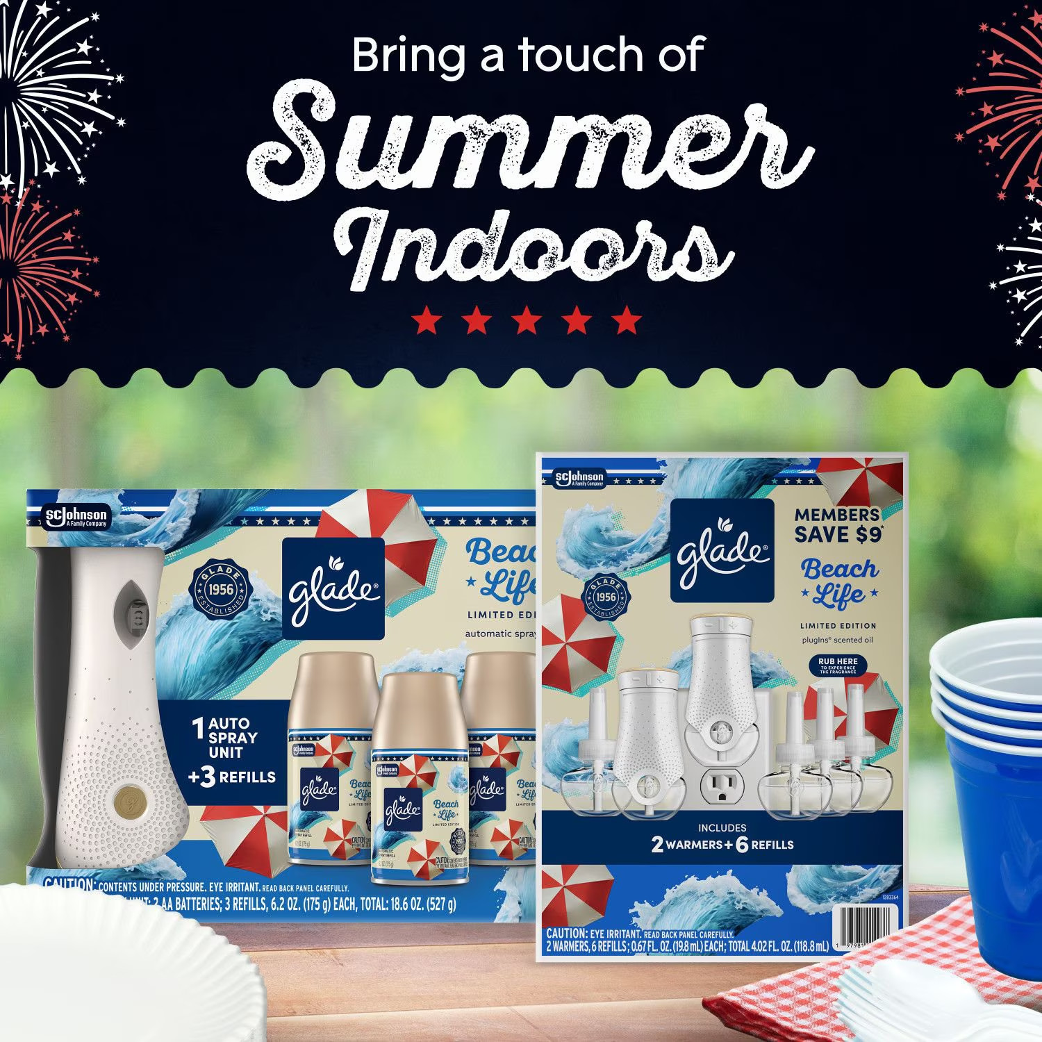 Glade Automatic Spray Air Freshener Americana Collection, Beach Life, 1 Holder + gallery