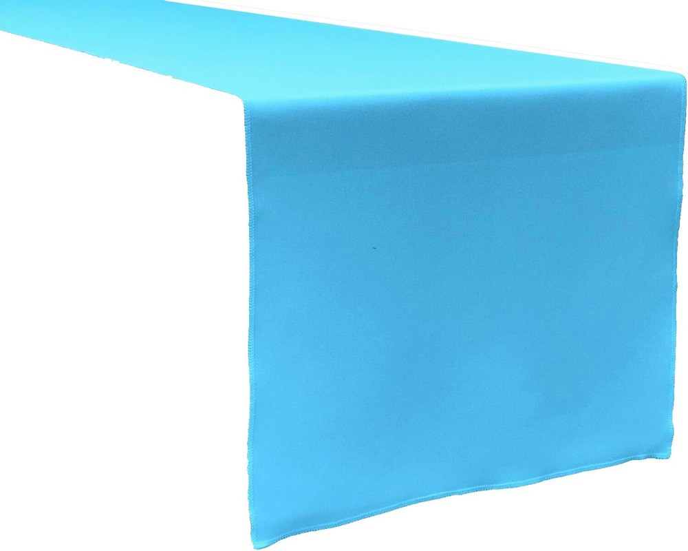 12" Wide x 120" Long Solid Polyester Poplin Decorative Table Runner