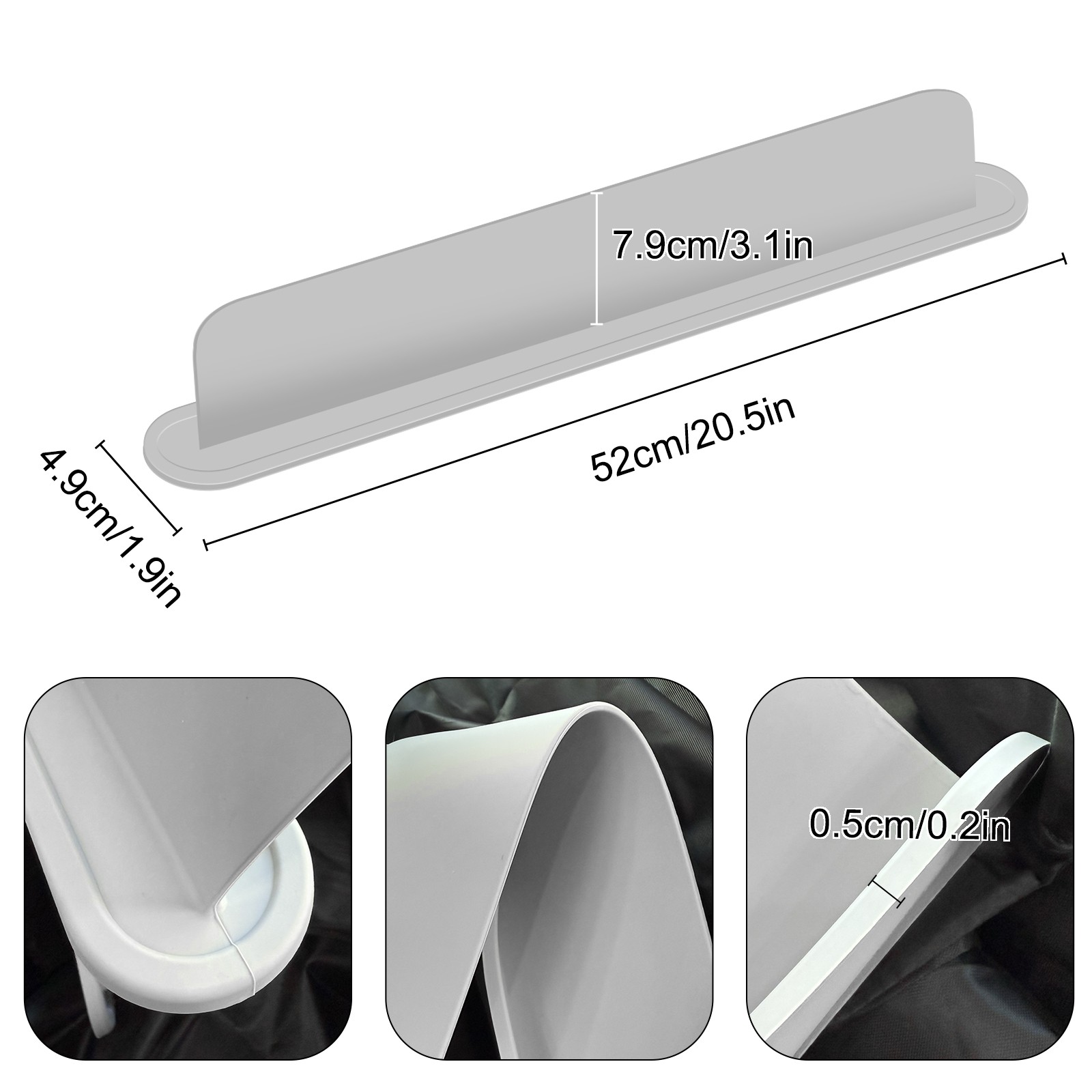 Universal Silicone Sink Splash Guard w/ Strong Suction Cups for Kitchen Bathroom gallery