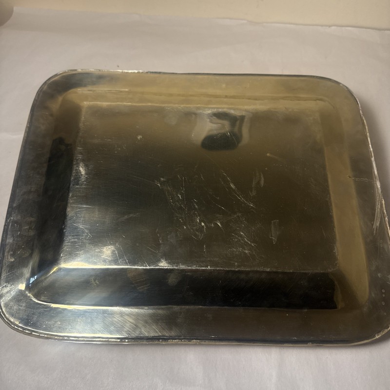 Rectangular Nickel Silver Tray With Horn Handles gallery