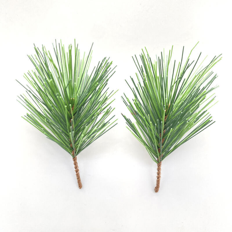 10pcs DIY Craft Pine Needles Branches Christmas Pine Twigs Stems Wreaths Decor gallery