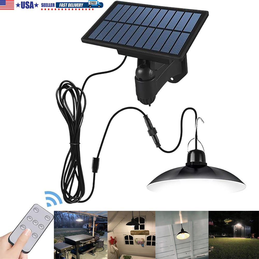 30 LED Solar Pendant Hanging Light Remote Indoor Outdoor Garden Yard Shed Lamp gallery