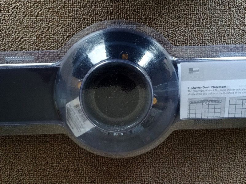 ACO 27in Linear Shower Drain A-Plus Square Grate Matte Black 2-3/4" X 27" Sealed gallery