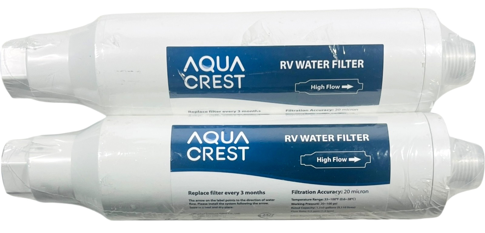 AQUA CREST RV Filter, RV Inline Hose Water Filter - LOT of 2 gallery