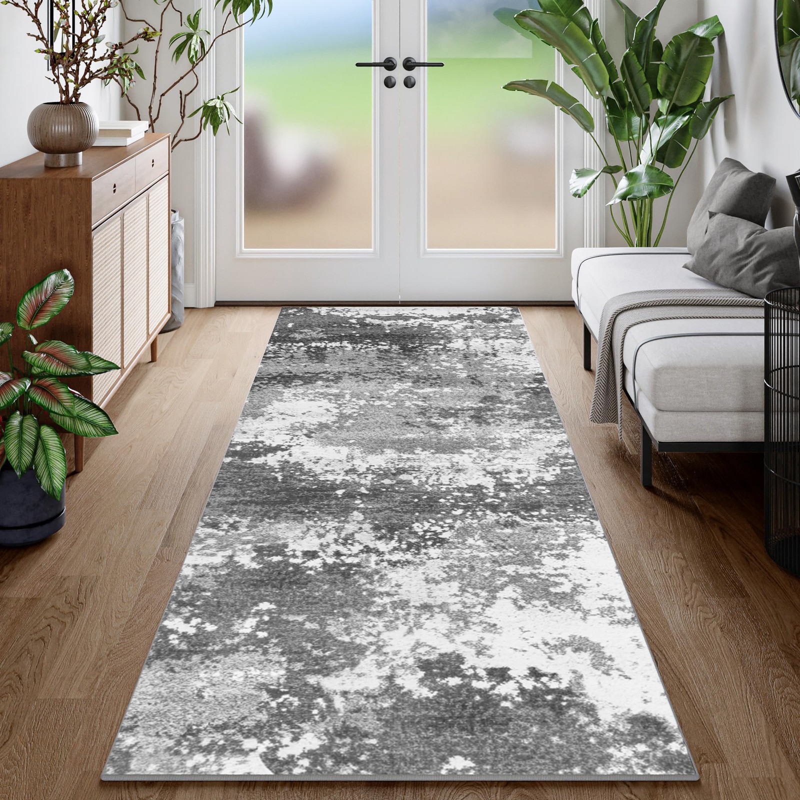 2x6 Rug Runners for Hallways Kitchen Non Slip Washable Grey Entryway Runner R... gallery