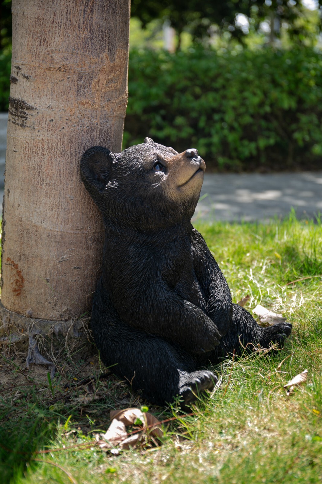 Sitting Black Bear Statue Garden Decor Home Backyard Display Wildlife Animal gallery
