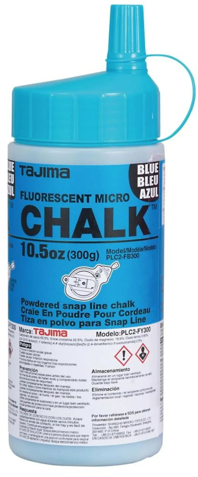 Tajima CHALK-RITE Micro Chalk Ultra-Fine Fluorescent Blue Chalk 300 Gr./ 10.5 Oz gallery