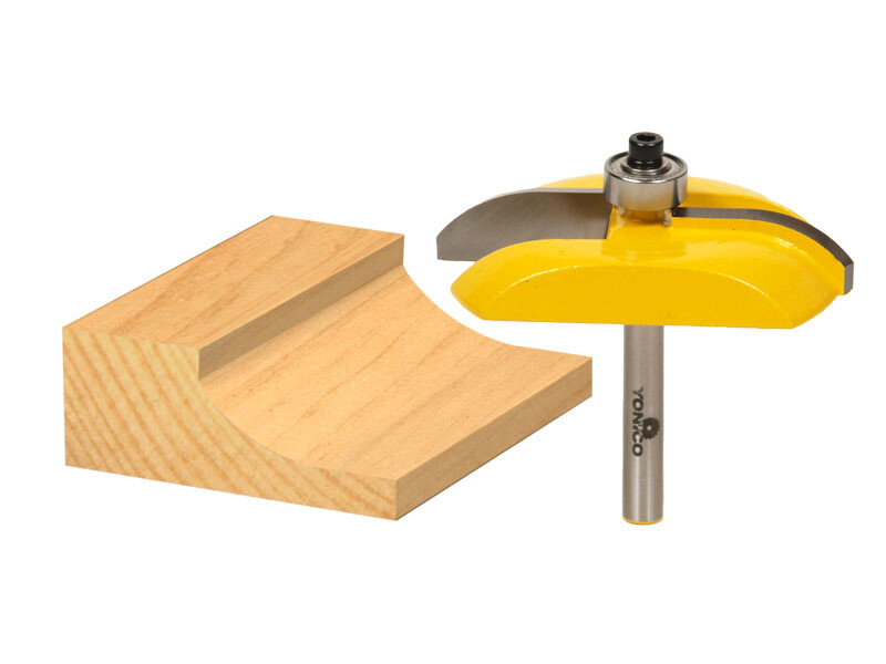 2-1/2" Diameter Cove Raised Panel Router Bit - 1/4" Shank - Yonico 12133q gallery