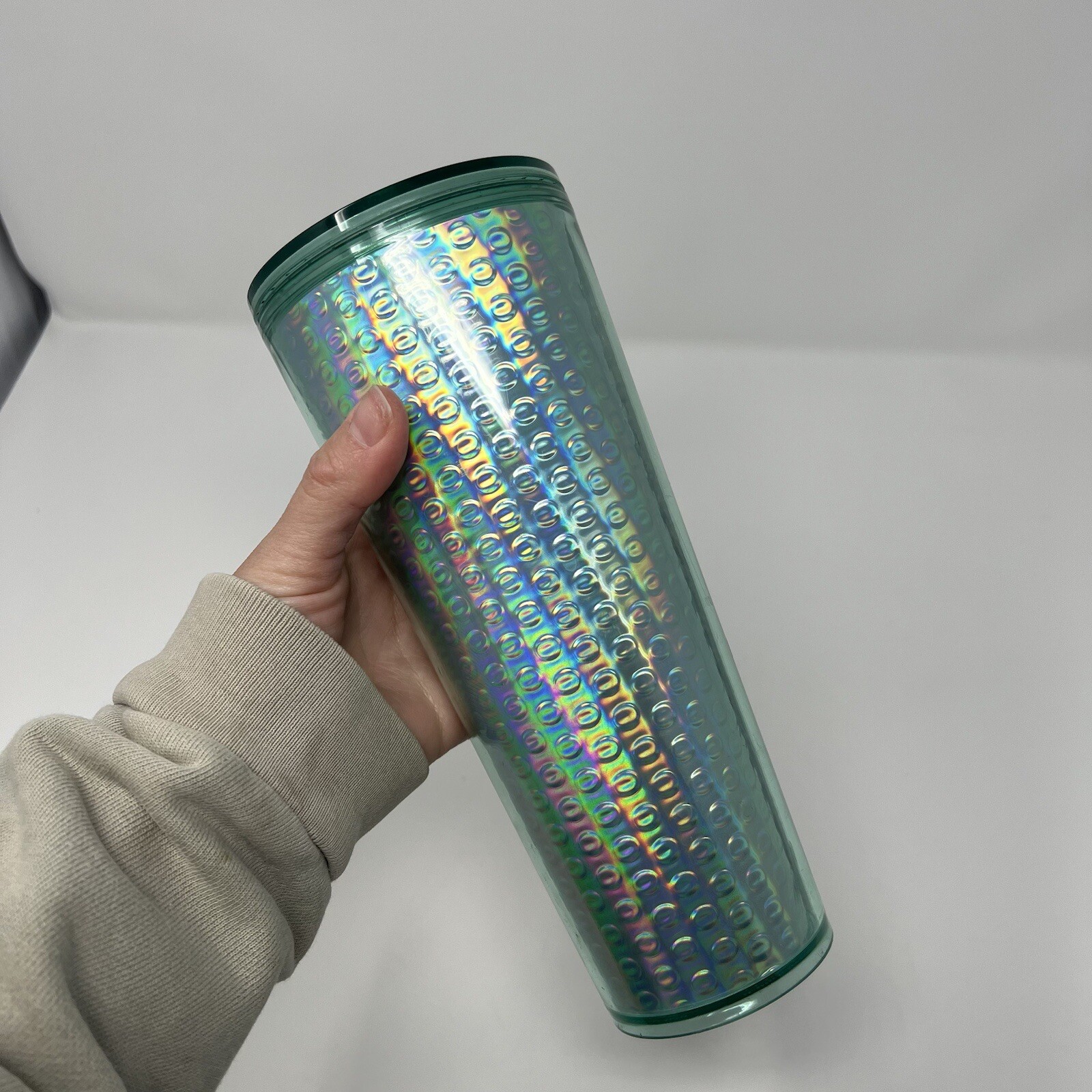 Starbucks 2020 Holiday Mint Green Iridescent Bubble Venti 24oz Cold Cup Tumbler gallery