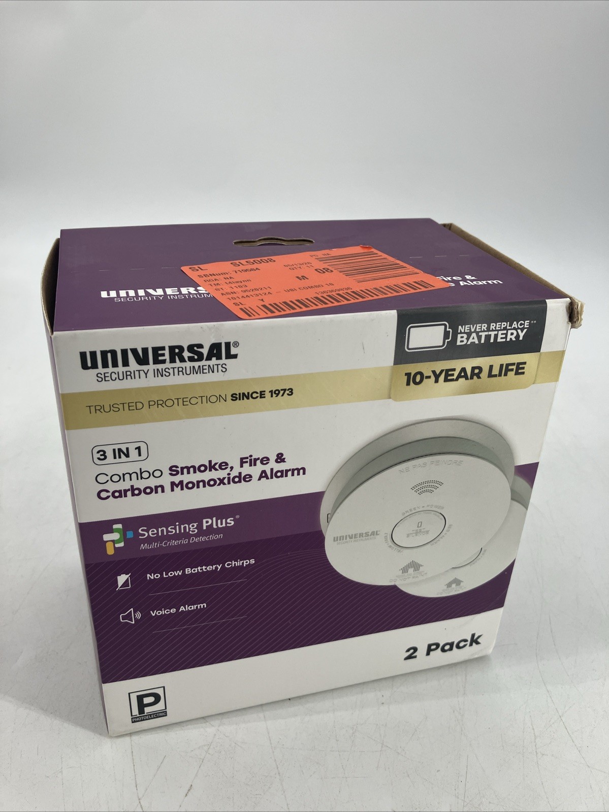 USI 2-Pack 10-Year Battery Combination Smoke and Carbon Monoxide Detector. New gallery
