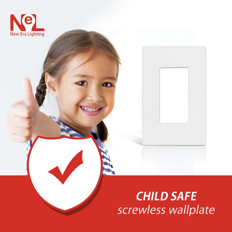 Screwless Decora Wall Switch Plate 1-4 Gang GFI Rocker Switch Plate Outlet Cover gallery