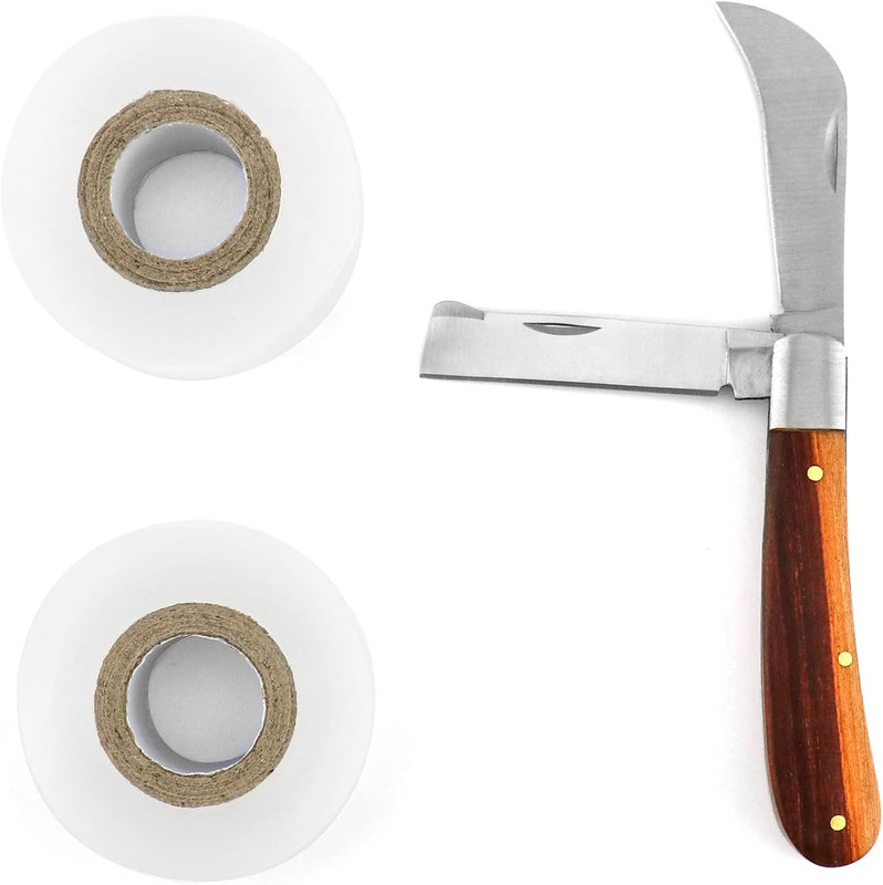Double Blade Grafting Knife Budding Pruning Tool w 2 Rolls Plant Grafting Tape gallery