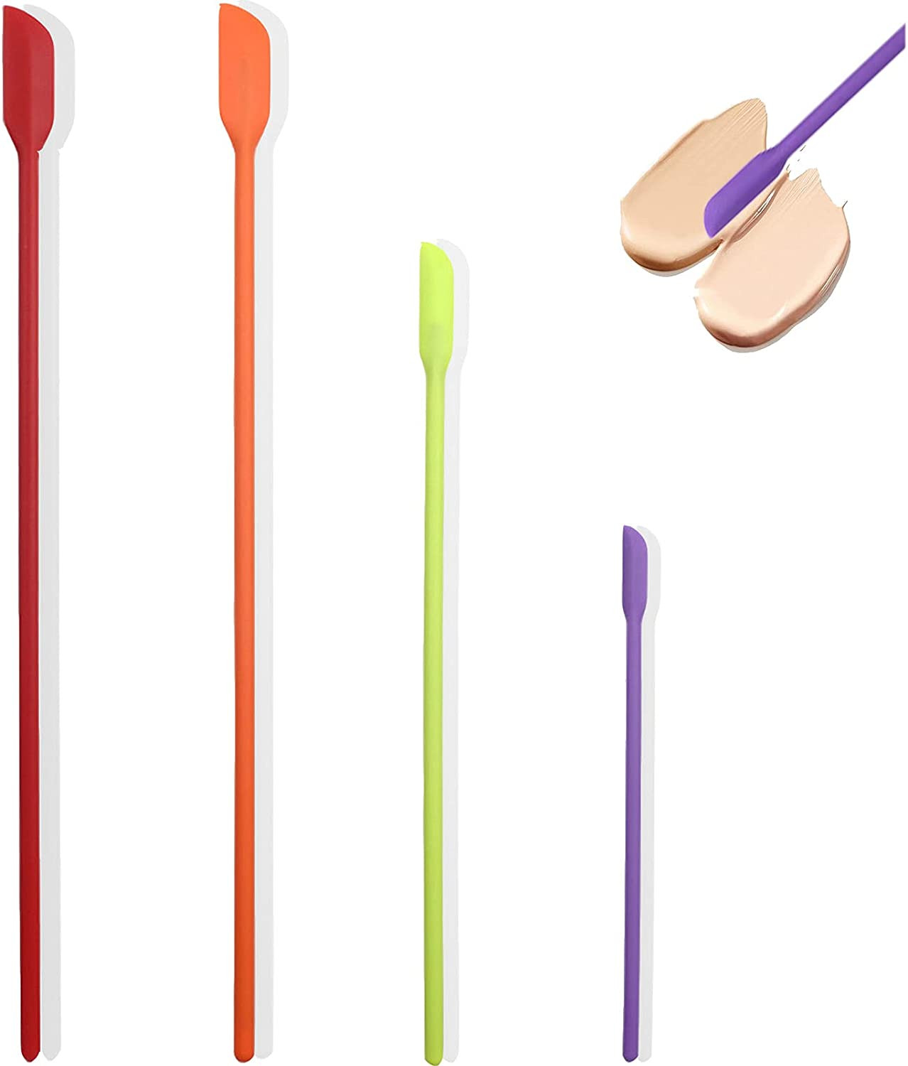 Silicone Spatula Set 4pcs Mini Flexible Scraper Tools for Jar Kitchen Makeup gallery
