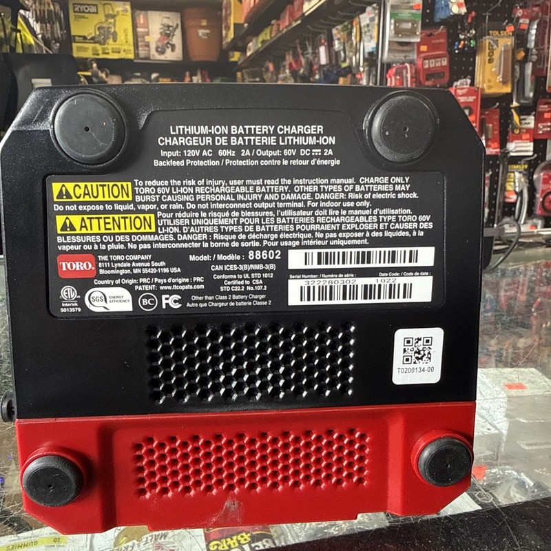 Toro Flex-Force 60V 2A Lithium-Ion Battery Charger 88602 Genuine gallery