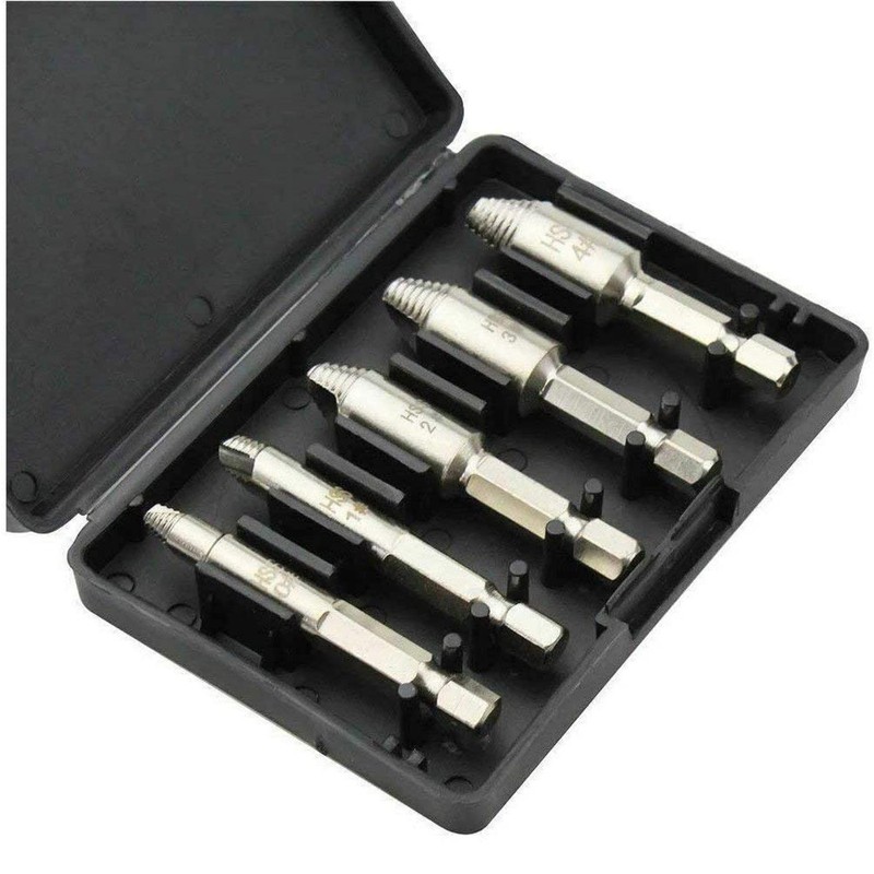 12Pcs Stud Screw Extractor Remover 1/4 Inch Hex Shank Damaged Bolt Easy Out Sets gallery