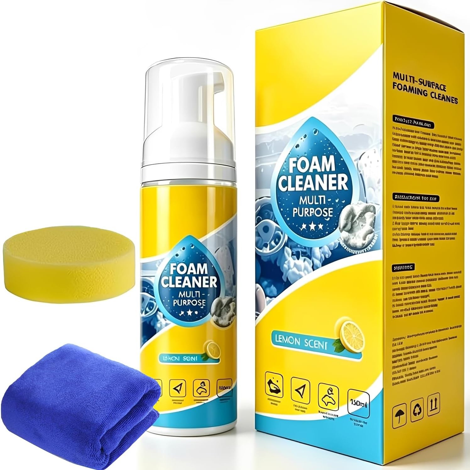 150ml 4-in-1 Multi-Enzyme Foam Cleaner,All-Purpose Spray 5oz with Sponge & Towel gallery