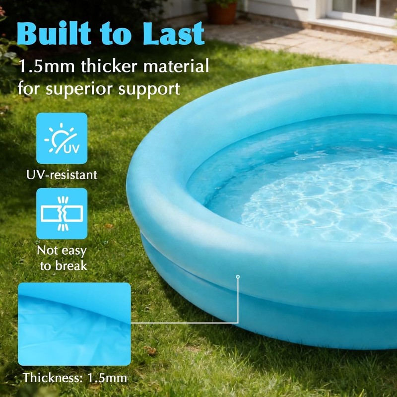Thickened Base Inflatable Pool - Perfect for Indoor & Outdoor Summer Enjoyment gallery